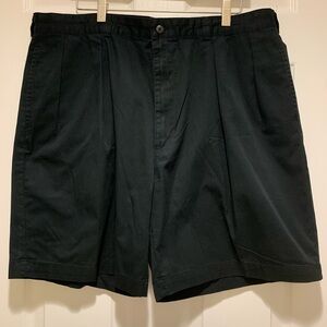 Vintage Black Pleated Front Polo Golf Grandpa Shorts Size 40